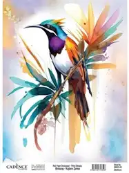 Cadernce Birdsong Rijstpapier 30x42 Tropische vogel
