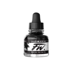 Daler Rowney FW Artist acrylinkt  Black India 028