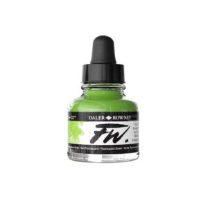 Daler Rowney FW Artist acrylinkt  Fluorescent Green 349