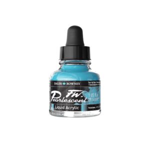 Daler Rowney FW Pearlescent acrylinkt  Sun Up Blue 122