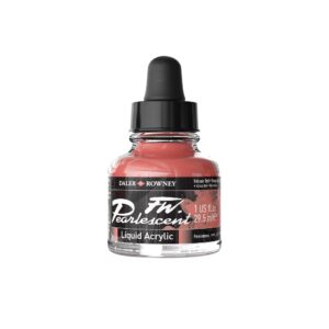 Daler Rowney FW Pearlescent acrylinkt  Volcano Red 123
