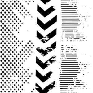 Cadence Mixed Media Stencil MU17 10x25 Geometrisch