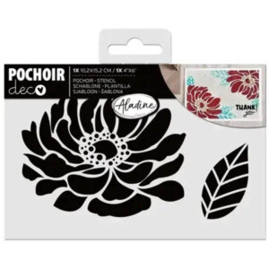 Aladine Stencil 10 x 15 cm Pioen